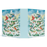 Wild Birds in Nature with Starlit Christmas Tree 3 Ring Binder