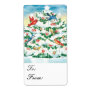 Wild Birds Nature Starlit Christmas Tree Gift Tags Shipping Labels