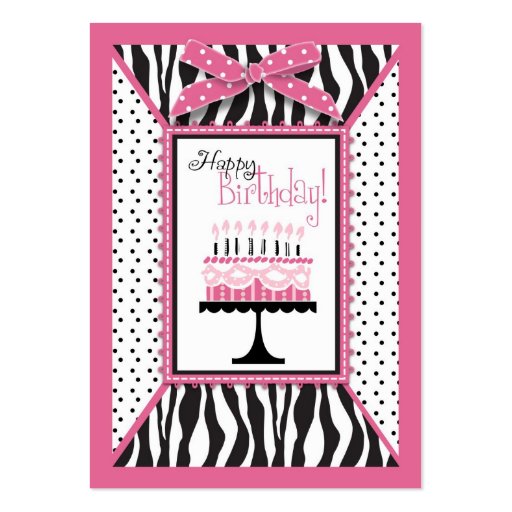 Wild Birthday Cake HP Gift Tag Business Card (front side)