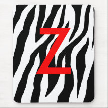 Wild Black & White Zebra Mouse Pad