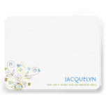 Wild Blue Blooms Baby Boy Shower Thank You Note Personalized Invitations
