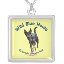 Wild Blue Catahoula Dog Necklace