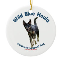 Wild Blue Catahoula Dog Christmas Tree Ornament