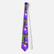 Wild Blue Iris Wedding Tie