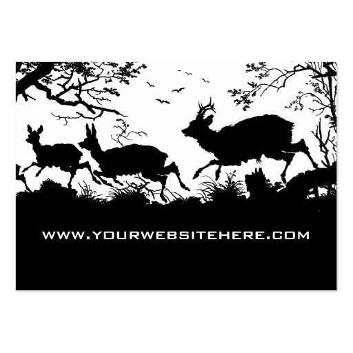 Wild Boar and Deer: German Silhouette / Paper Cut Business Cards (back side)