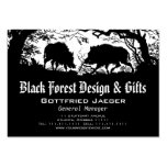 Wild Boar and Deer: German Silhouette / Paper Cut Business Cards