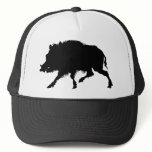 Wild Boar From Antique German Engraving hats