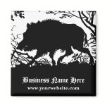 Wild Boar in a Forest - Antique German Silhouette magnets