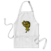 wild boar man fighting attacking apron