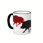 Wild Boar on the Run - Antique German Print mugs