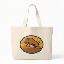Wild Boar Pig Razorback Hog attacking Bags