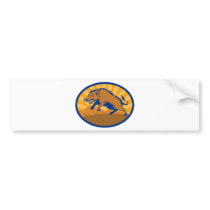 Wild Boar Pig Razorback Hog attacking Bumper Sticker