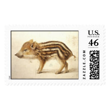WILD BOAR PIGLET STAMP