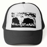 Wild Boar, Wild Pig, Antique German Print hats