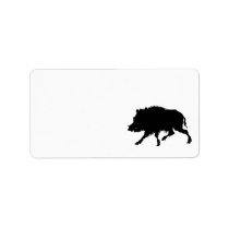 Wild Boar, Wild Pig, Antique German Silhouette Personalized Address Label