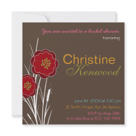 Wild Bouquet Bridal Shower Invitation invitation