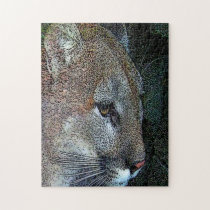 Wild Cat Closeup Cougar Jigsaw Puzzle puzzles