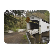 Wild Cat covered bridge, Lane County, Oregon 2 Rectangle Magnets