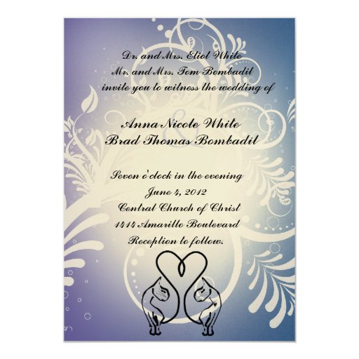 Wild Cat Lovers Wedding Invitation Zazzle