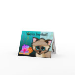 Wild Cat Party Invitations cards