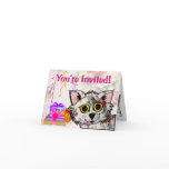 Wild Cat Party Invitations cards