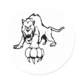 Wild cat, wildcat, bobcat, cat, panther, puma, mou stickers