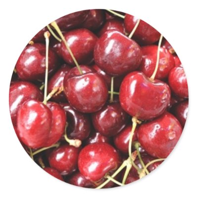 Wild Cherries Round Sticker