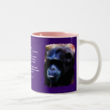 Wild Chimpanzee & Wildlife Poem Mug