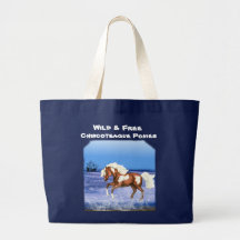Wild Chincoteague Pony Tote Canvas Bag
