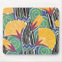 Wild Colorful Art Deco Floral Mousepad