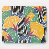 Wild Colorful Art Deco Floral Mousepad by vintagegiftmall Wild Colorful Art Deco Floral Mousepad