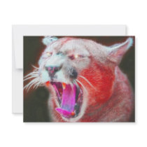Wild *Cougar* Spirit Design invitations by MidnightDreamer Wild *Cougar* Spirit Design invitations