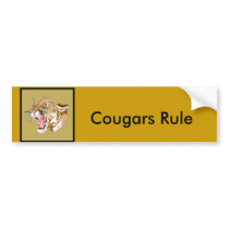 Wild Cougars from Junglewalk..com bumper stickers
