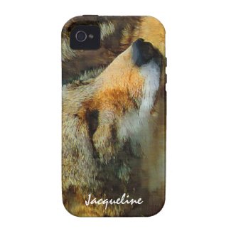 Wild Coyote - Painted Effect Close Up Photo iPhone 4 Cases