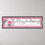 Wild Cupcake CP Birthday Banner Posters