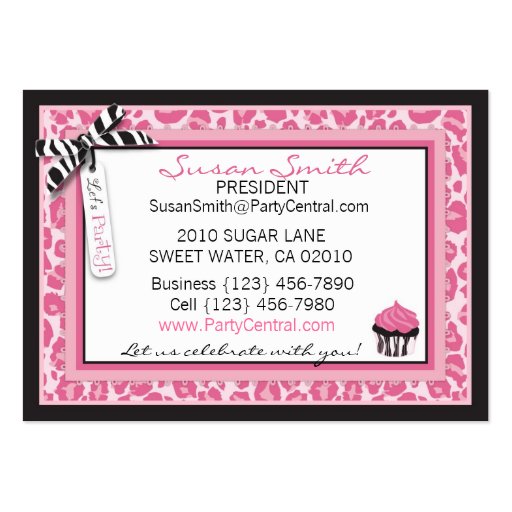 Wild Cupcake CP Business Card (back side)