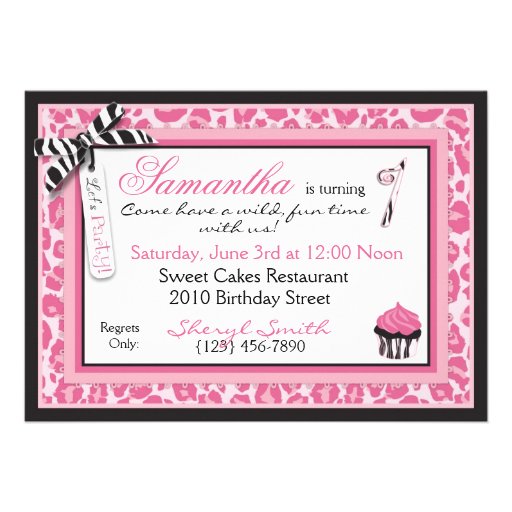Wild Cupcake CP Invitation Card B1