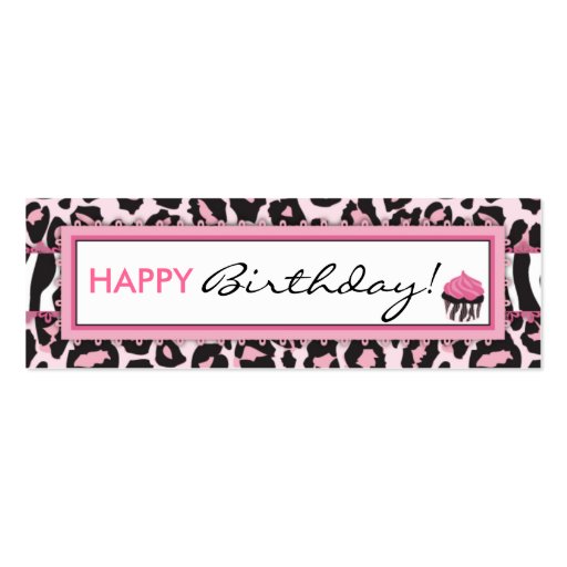 Wild Cupcake WP Skinny Gift Tag Business Card Templates