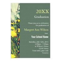 wild dandelion flowers botanical design graduation custom announcements