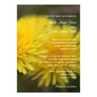 Wild dandelion flowers spring, summer, wedding custom invites