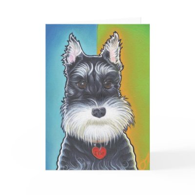 Wild Dog  Schnauzer Card by wilddogs