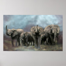 Wild Family Art Mural Poster