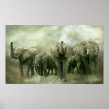 Wild Family Art Mural Print
