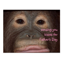 Wild Father's Day Kisses Postcard