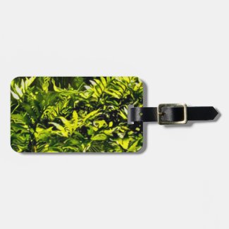 Wild Fern Abstract Luggage Tag
