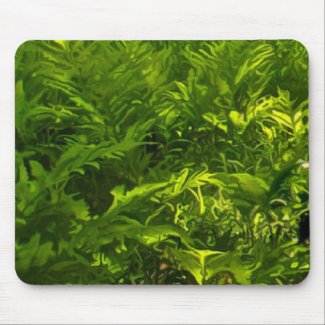 Wild Fern Abstract Mousepad