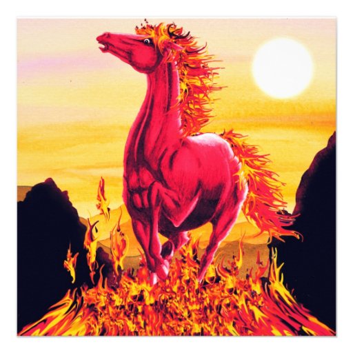 Wild Fire Horse Invitation