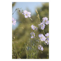 Wild Flax Flowers Customized Stationery