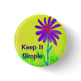 Wild Flower Keep It Simple Button