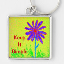 Wild Flower Keep It Simple Key Chains